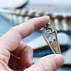 halloween coffin pendant with jack o lanterns