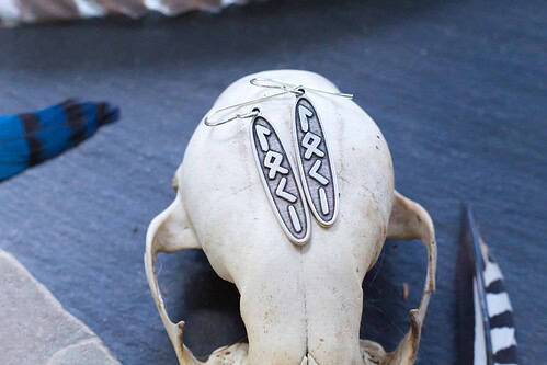 loki earrings 2 Loki Earrings in Elder Futhark Runes