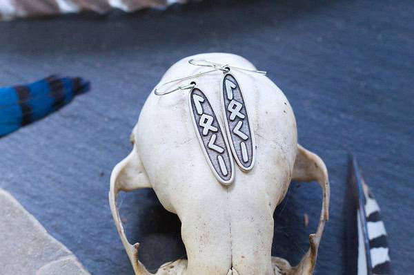 loki earrings 2 Loki Earrings in Elder Futhark Runes