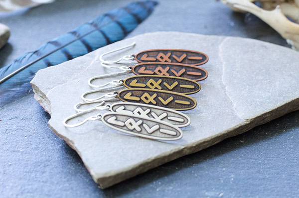 loki earrings 5 Loki Earrings in Elder Futhark Runes