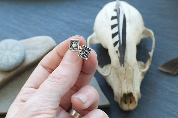 vintage halloween earrings 2 Vintage Halloween Earrings Sterling Silver