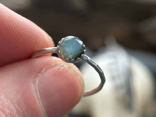 il_fullxfull.6724182167_g8fh.jpg Labradorite Stacking Ring, Dainty Silver Ring, Gemstone Jewelry, Sterling Silver Gemstone Ring, Unique Gift for Her, Blue Stone Silver Ring