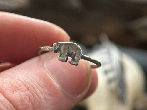 il_fullxfull.6724333455_1v8y.jpg Silver Bear Ring, Bear Ring, Unique Silver Bear Jewelry, Animal Ring, Gift For Her, Animal Jewelry, Grizzly Bear Ring, Viking Bear Ring