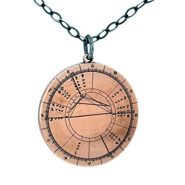 Personalized Astrology Necklace Custom Birth Chart Pendant Zodiac Sign Jewelry Unique Birthday Gift for Her Celestial Natal Chart Necklace