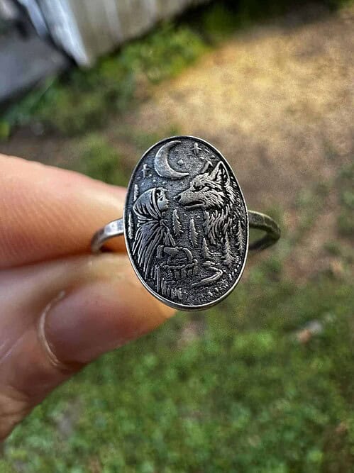 il_fullxfull.7085544068_cj8r.jpg Sterling Silver Wolf Ring Red Riding Hood