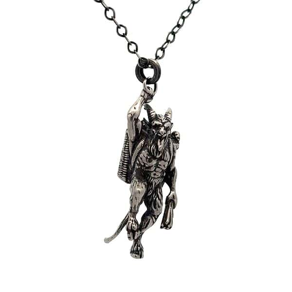 handcrafted krampus pendant Sterling Silver Krampus Pendant