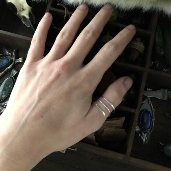 Sterling Silver Thumb Wrap Ring - Can be worn as Midi or Knuckle - Unique Minimalist Jewelry Sterling Silver Thumb Wrap Ring - Can be worn as Midi or Knuckle - Unique Minimalist Jewelry