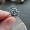 Sterling Silver Alice in Wonderland Ring, Storybook Jewelry with Singing Flowers Scene, Handmade Fantasy Ring, Literary Folklore Jewelry