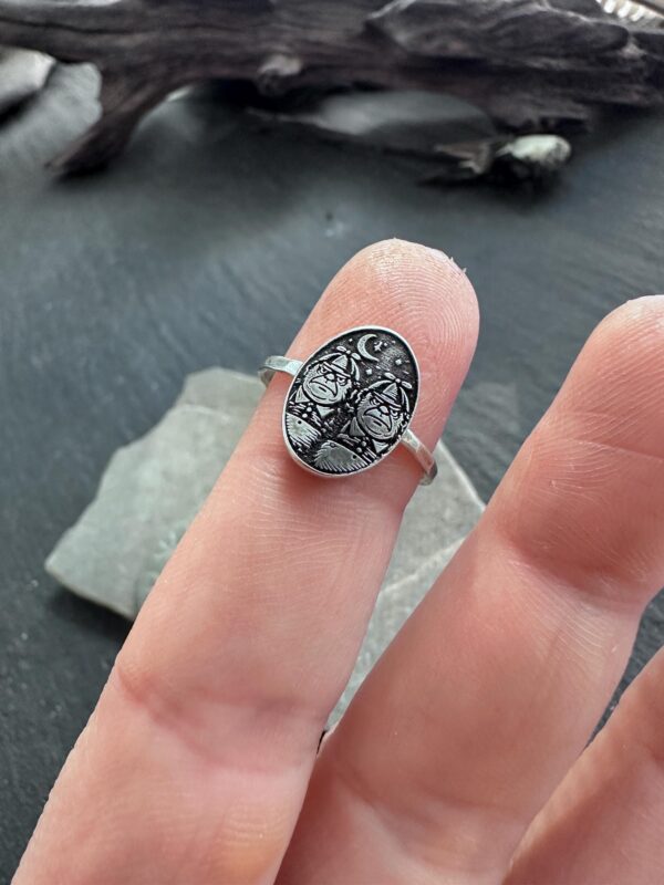 Sterling Silver Alice in Wonderland Ring, Storybook Jewelry Tweedledee and Tweedledum, Handmade Fantasy Ring, Literary Folklore Jewelry Sterling Silver Alice in Wonderland Ring, Storybook Jewelry Tweedledee and Tweedledum, Handmade Fantasy Ring, Literary Folklore Jewelry