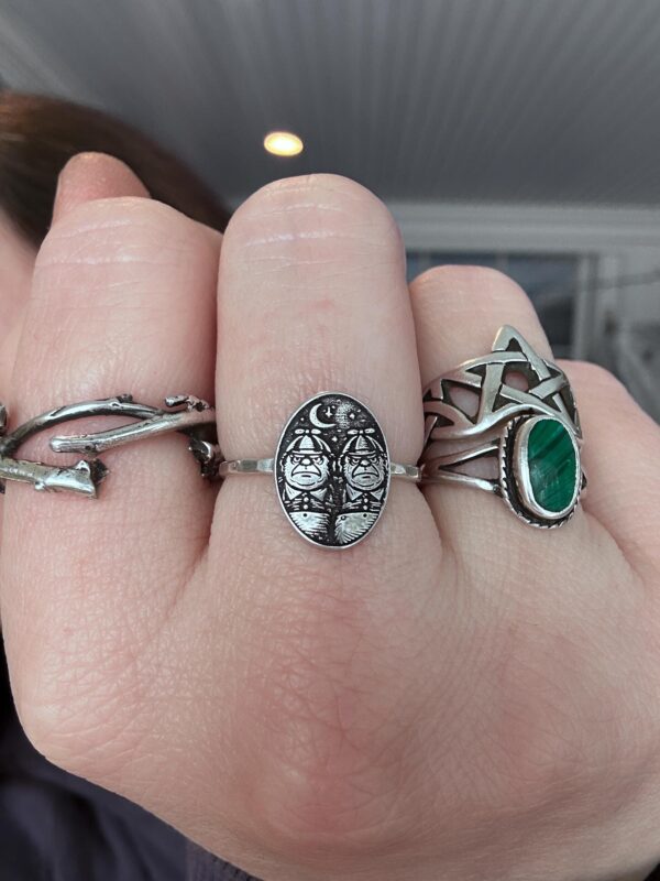 Sterling Silver Alice in Wonderland Ring, Storybook Jewelry Tweedledee and Tweedledum, Handmade Fantasy Ring, Literary Folklore Jewelry Sterling Silver Alice in Wonderland Ring, Storybook Jewelry Tweedledee and Tweedledum, Handmade Fantasy Ring, Literary Folklore Jewelry
