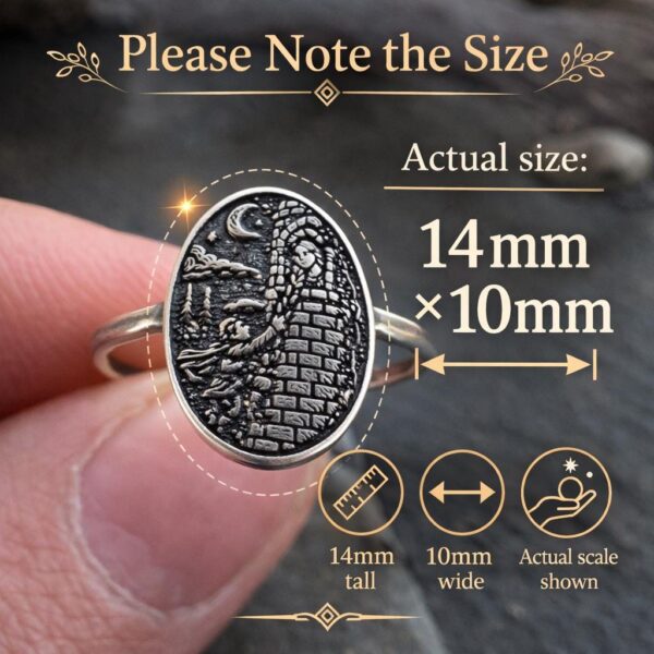 Rapunzel Fairytale Ring Sterling Silver Storybook Jewelry Princess Tower Fantasy Gift for Her Literary Jewelry Handmade Anniversary Birthday