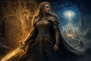 Laufey Norse warrior goddess bridging mythology and God of War gaming