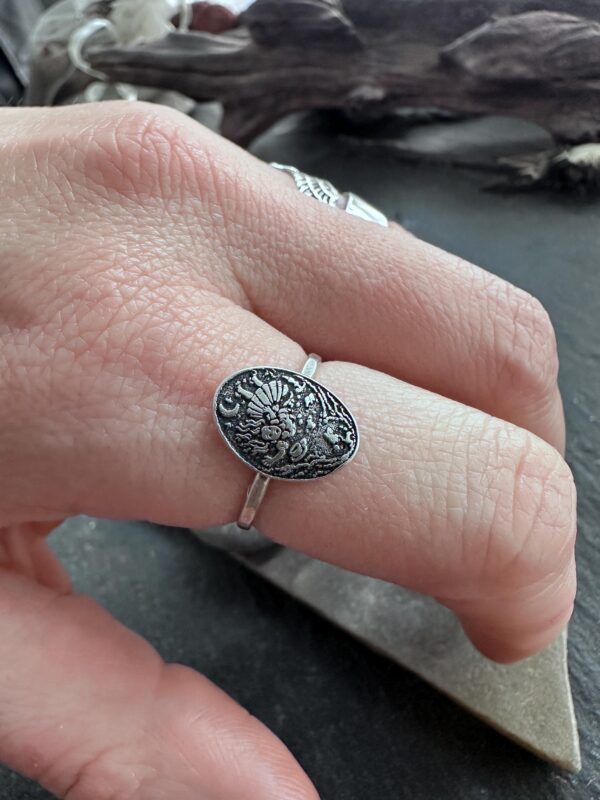 Sterling Silver Alice in Wonderland Ring, Storybook Alice Falls Down the Rabbit Hole, Handmade Fantasy Ring, Literary Folklore Jewelry Sterling Silver Alice in Wonderland Ring, Storybook Alice Falls Down the Rabbit Hole, Handmade Fantasy Ring, Literary Folklore Jewelry
