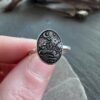 Sterling Silver Alice in Wonderland Ring, Storybook Jewelry with the White Rabbit is Late, Handmade Fantasy Ring, Literary Folklore Jewelry
