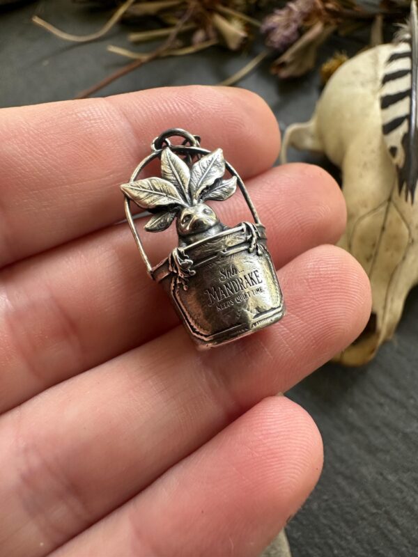 Sterling Silver Mandrake Pendant Sterling silver mandrake pendant from The Wicked Griffin