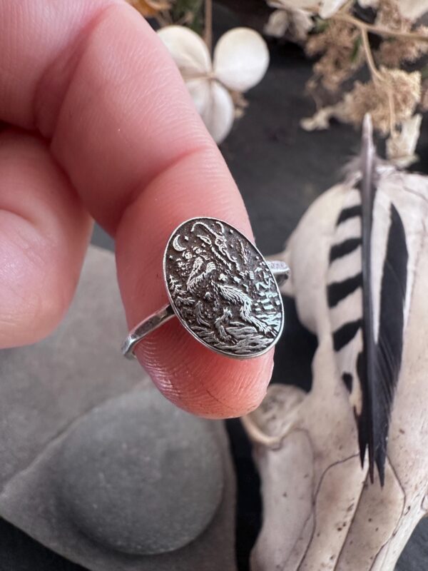 Sterling Silver Krampus Ring Yule