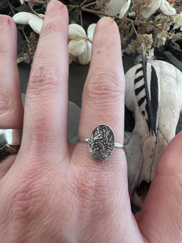 Sterling Silver Krampus Ring Yule