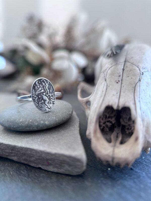 Sterling Silver Krampus Ring Yule