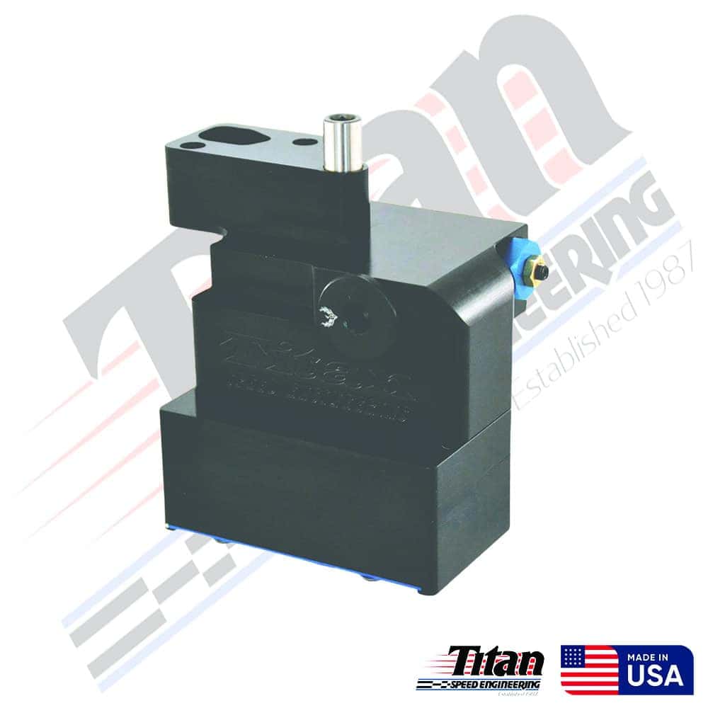 High-performance Titan Speed Engineering fuel pressure regulator for precise fuel system tuning and racing applications. Made in the USA for durability and superior engine performance.