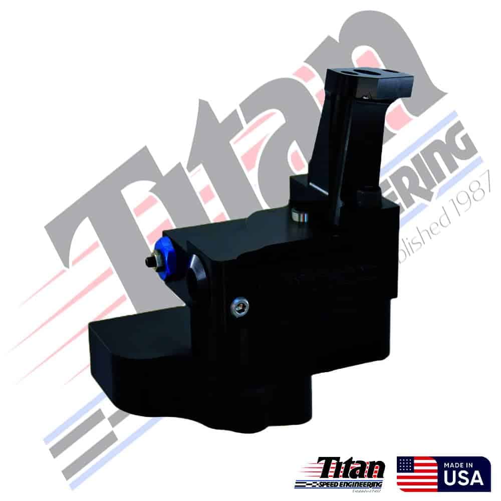 High-performance automotive parts, Titan Speed Engineering, made in the USA, specializing in custom speed engineering solutions for racing and car enthusiasts.