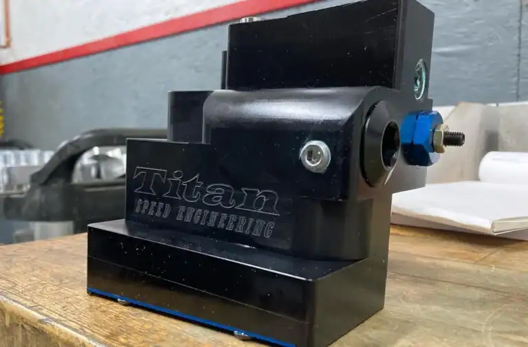 Titan Speed Engineering high-performance automotive engine part with precision machining for motorsports and vehicle upgrades.