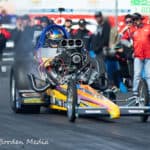 High-performance drag racing car at Titan Speed Engineering, showcasing advanced engine and tuning technology for optimal speed and power.