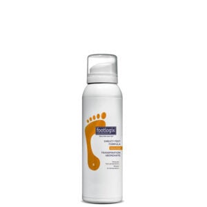 Footlogix Sweaty Feet Formula mousse for foot odour and moisture control.