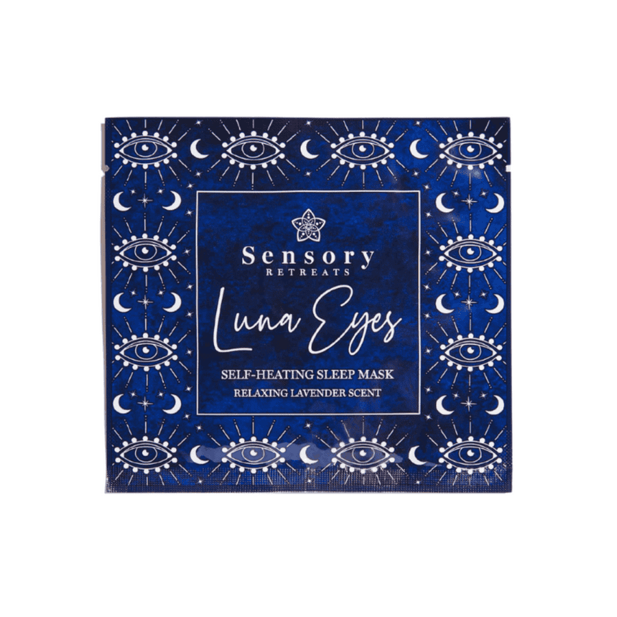 Relaxing lavender scented eye mask for sensory retreats.