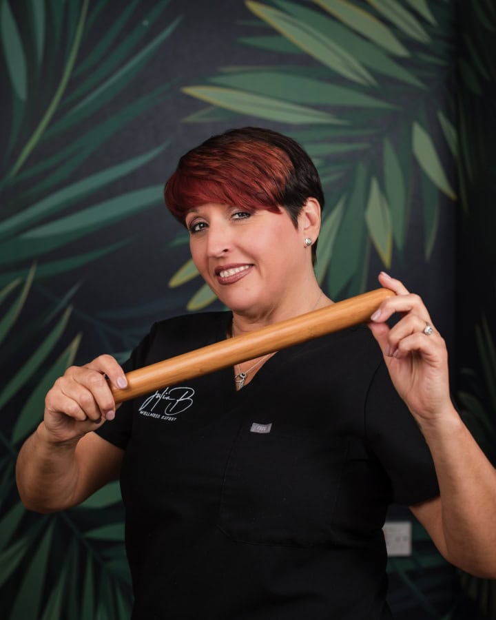 Photo of our team leader Julia, highly skilled with a staggering 37 years experience