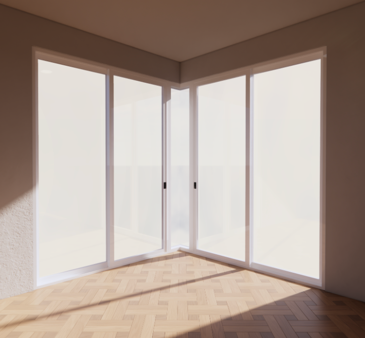 curtain rods for corner windows from TonyView