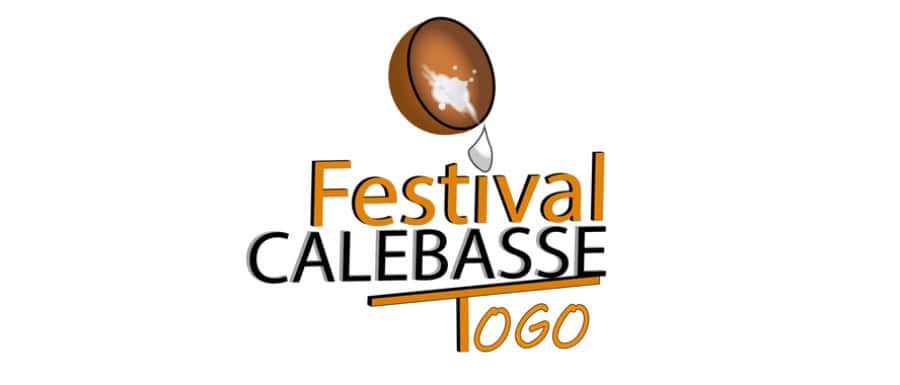 Logo du Festival Calebasse Togo avec une calebasse et une carte du Togo.