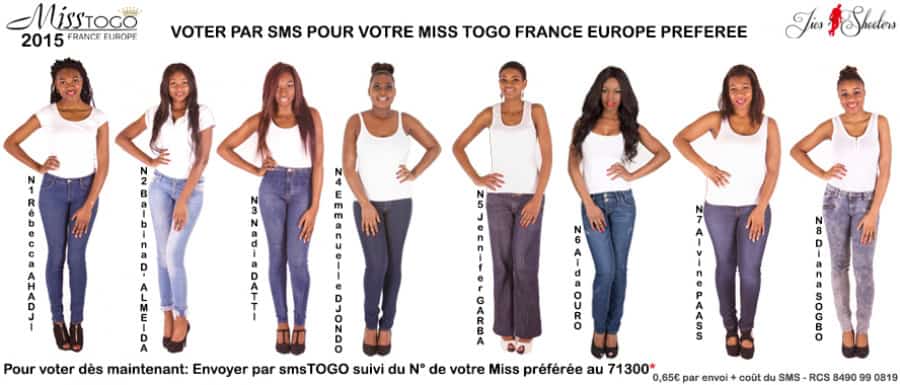 Candidature des candidates Miss Togo 2015 en tenues décontractées.