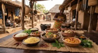 Présentation de plats traditionnels du patrimoine culinaire togolais au Village Artisanal de Lomé