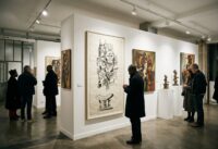 Exposition d'art contemporain togolais par Kokou Ekouagou à l'Atelier Basfroi à Paris