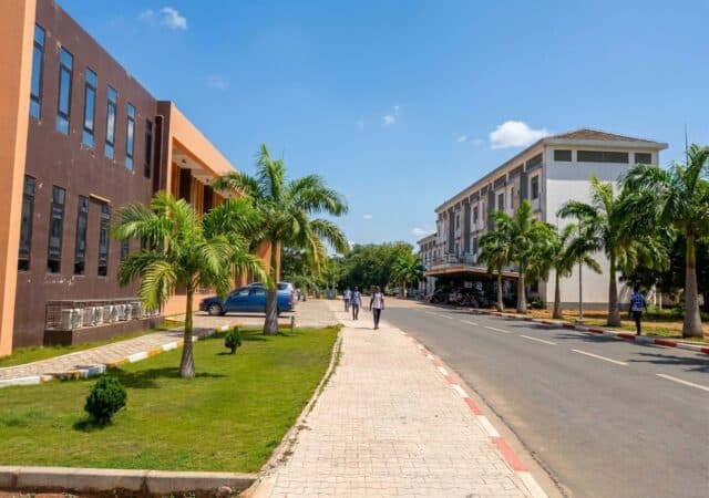 Vue du campus de l'Université de Lomé lors de l'installation de la nouvelle équipe dirigeante.