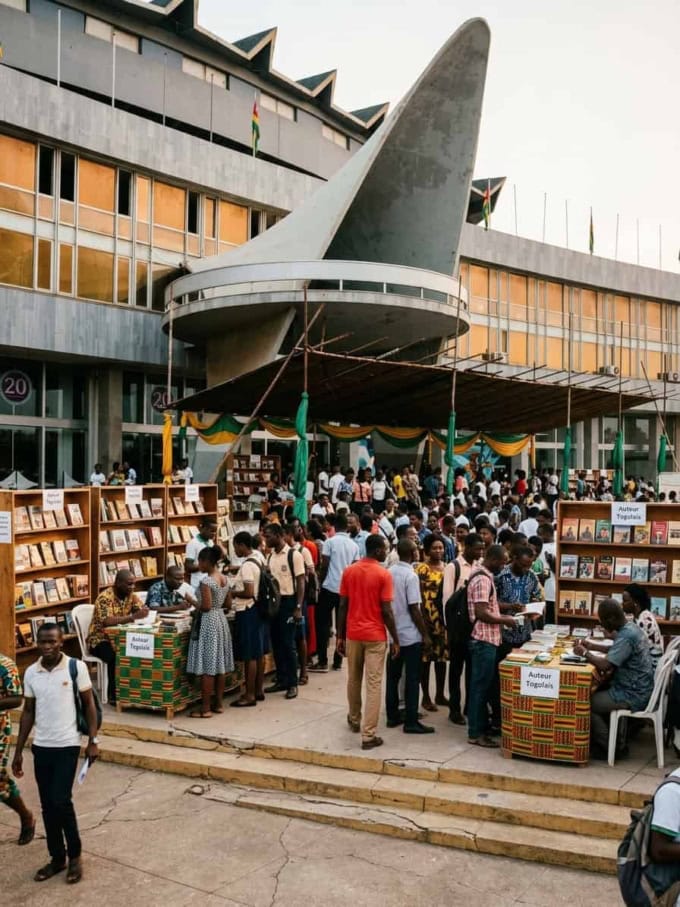 Exposants et visiteurs réunis lors du Salon du Livre et des Arts au Palais des congrès de Lomé
