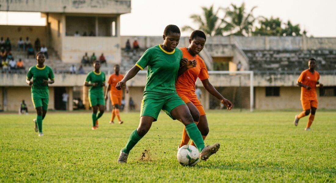 Match de football féminin entre la sélection U17 du Togo et de la Côte d'Ivoire lors du tournoi UFOA-B