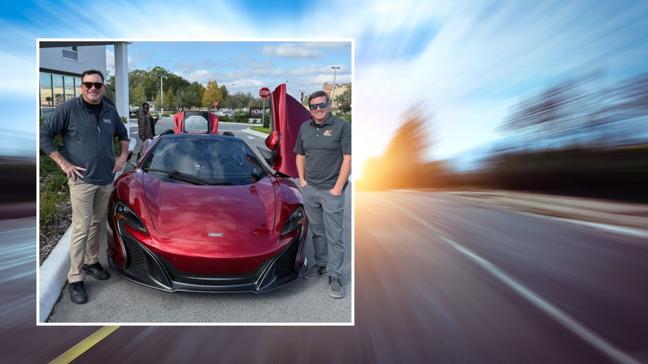 A portrait of Vince and Joey, professional driving instructors who have turned a passion for high-performance vehicles into a specialized career in track safety and instruction, representing the excitement, technical mastery, and mentorship opportunities available within the specialized automotive trades.