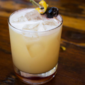 Apricot Infused Whiskey Sour