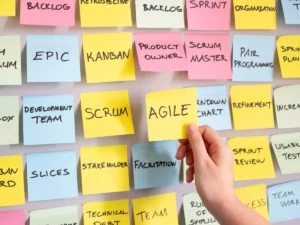 What Is the Cornell Note-Taking Technique? a person holding up sticky notes with the word agile written on them | tuitioncentre sg