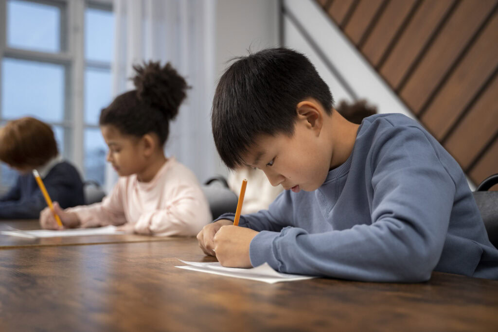 student doing exams in the class | Tuition Centre SG