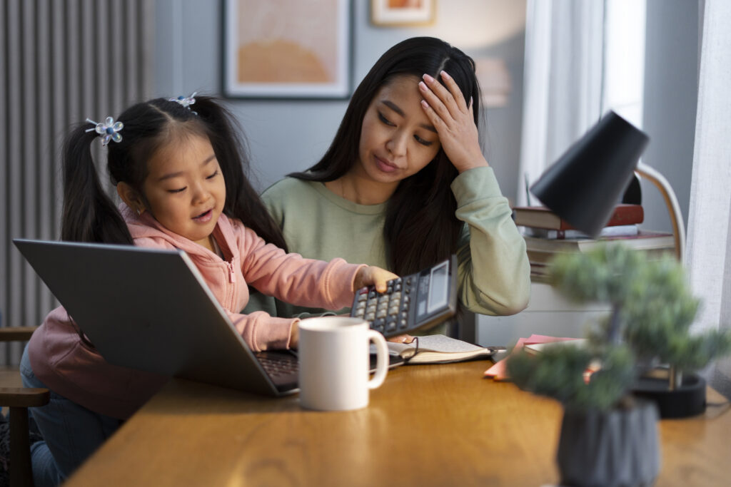 A frustrated parents when its's time for study with ADHD child | TCS