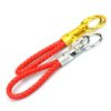Red Braided Leather Tassel Keychain