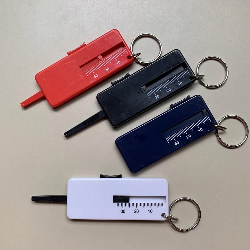 Custom Tire Tread Depth Gauge Keychain OEM Wholesale
