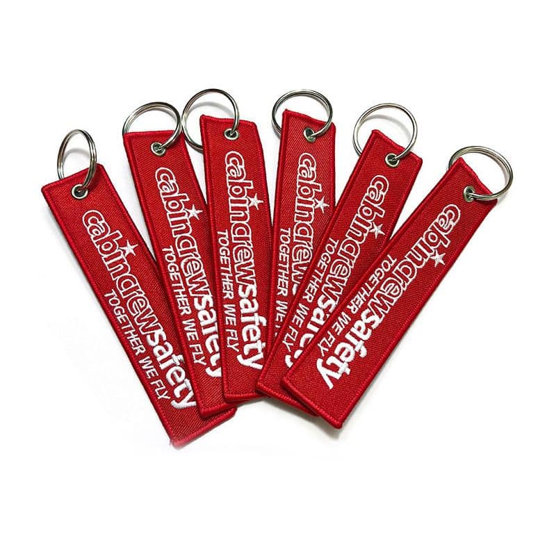 Embroidered Jet Tags Keychain