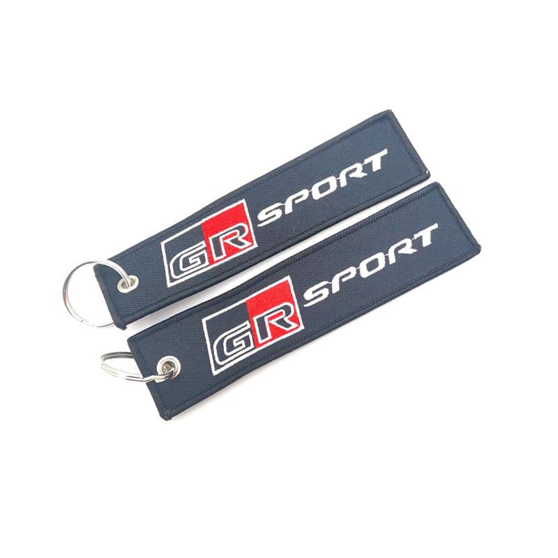 Custom GR Sport Embroidered Jet Tag Keychain