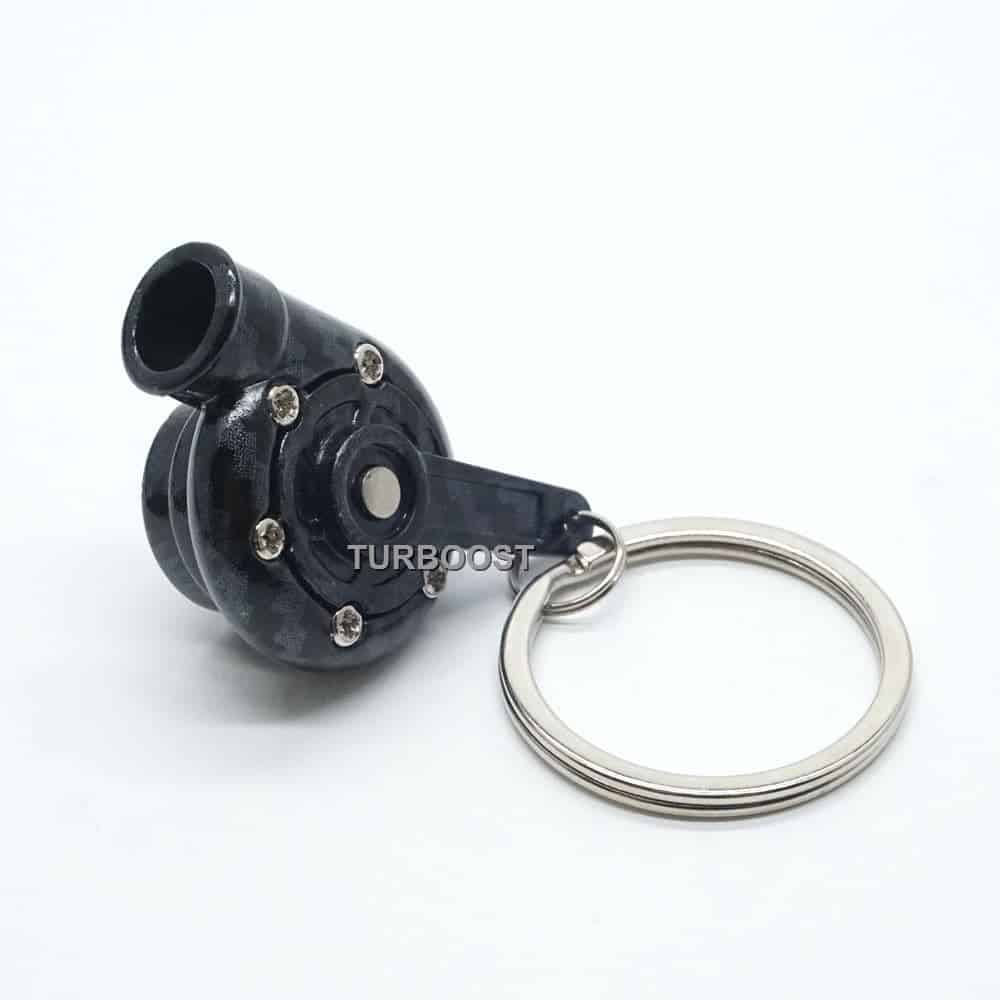 Carbon Fiber Spinning Turbo Keychain