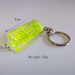 Clear acrylic mini spirit level keychain