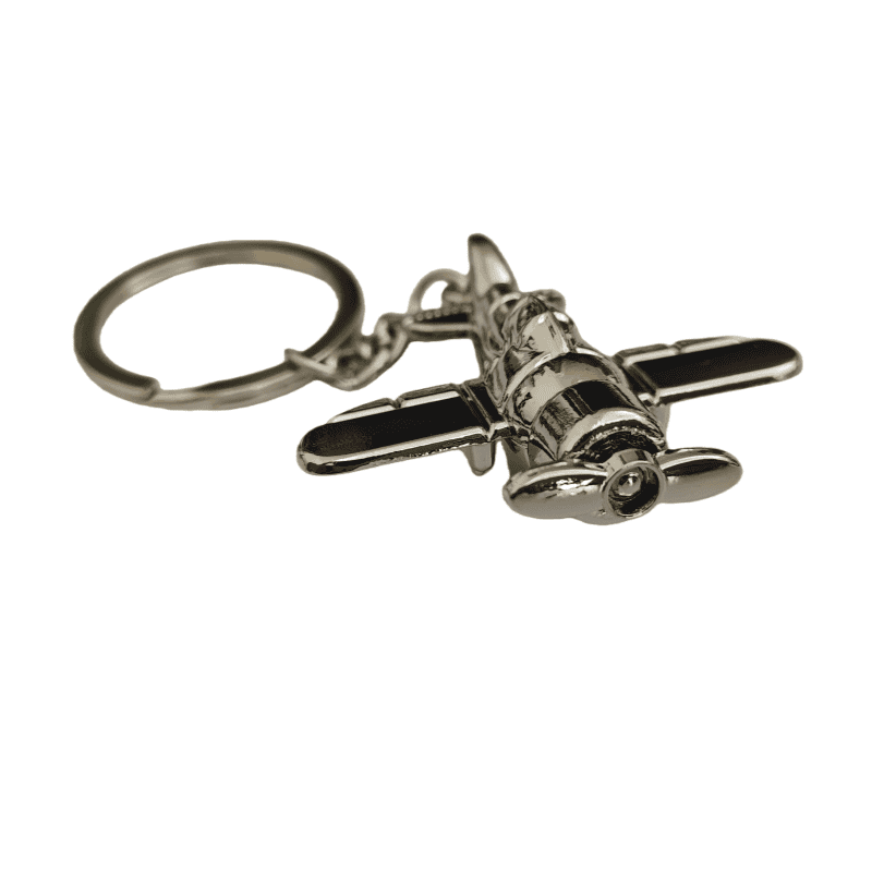 Vintage Propeller Airplane Keychain – Custom Metal Gift