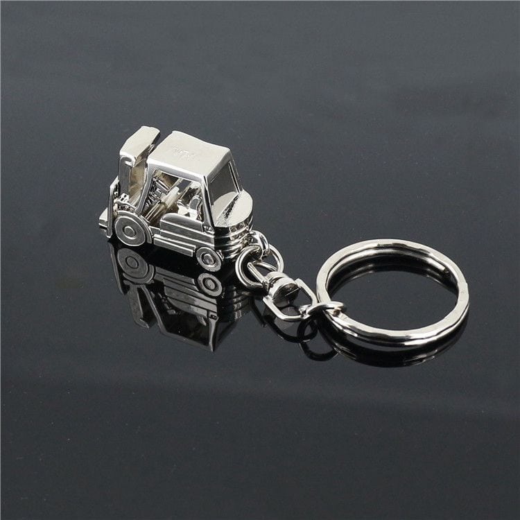 zinc-alloy forklift truck keychain for custom and wholesale